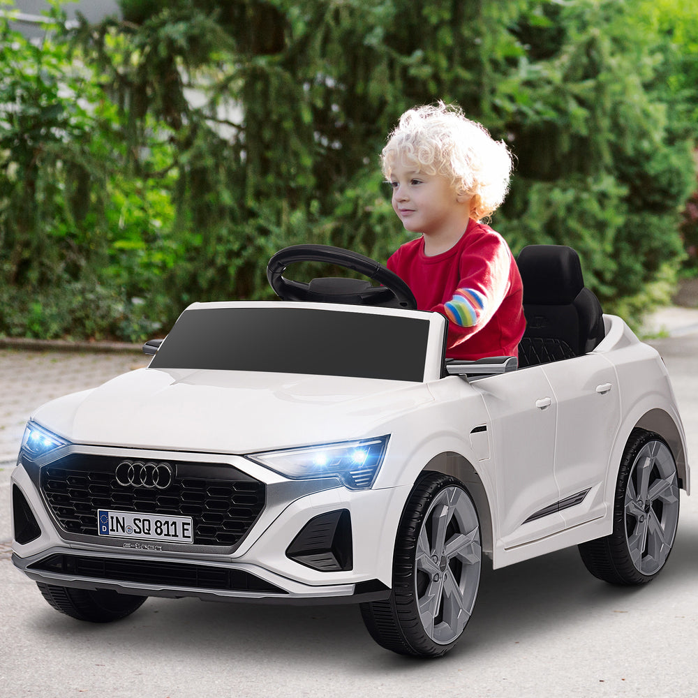 Licensed Audi Q8 Etron Sportback 12V with remote control, white