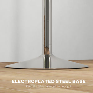 High bar table with swivel top, white