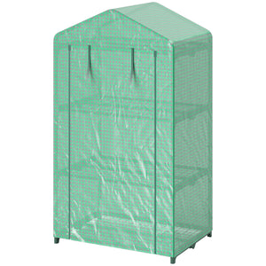 3-tier mini greenhouse with fixing clips