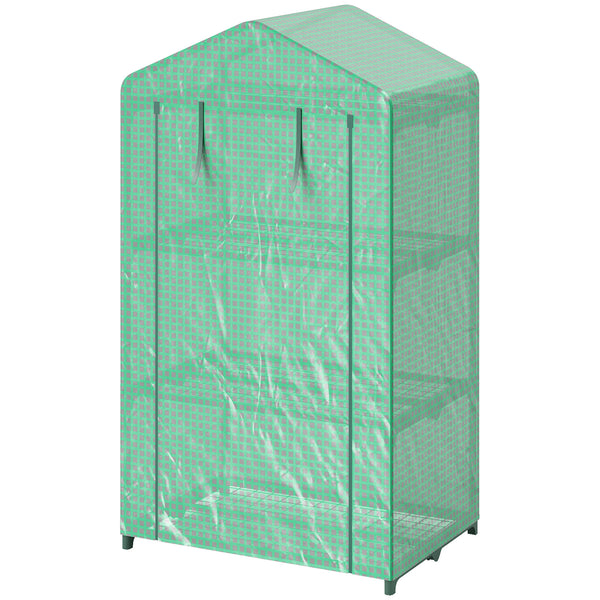3-tier mini greenhouse with fixing clips