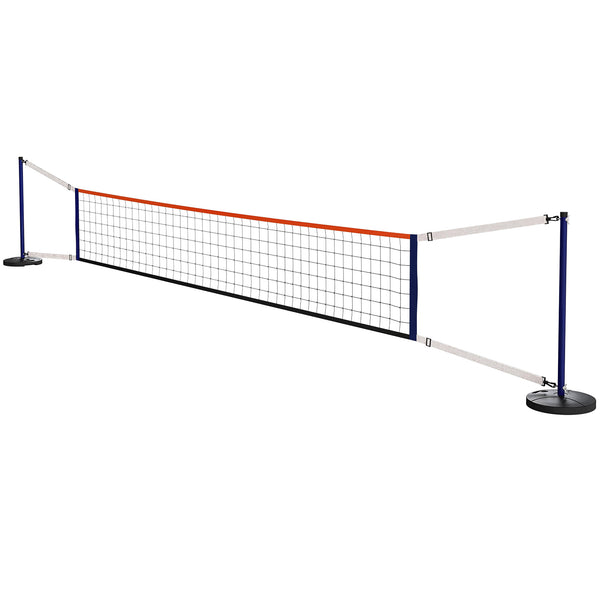 Portable Outdoor Volleyball Net Set, Adjustable Length from 6.4 to 8.2 m, Volleyball, Air Pump