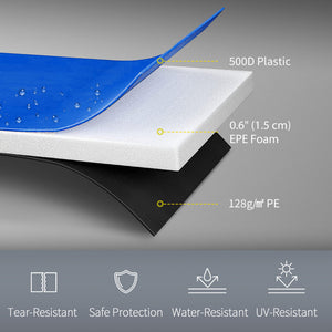 Soozier 14FT Trampoline Spring Cover, Trampoline Pad Replacement, Waterproof and Tear-Resistant, All-Weather Trampoline Accessories, Multi-Colored