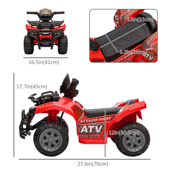 Tout-terrain 6 V avec musique, rouge