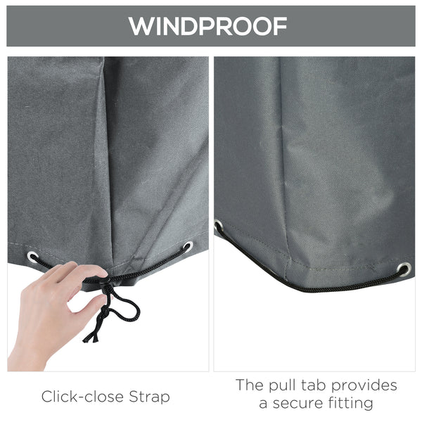 Patio Furniture Covers Waterproof for Lounge Chair Set, 600D Heavy Duty Oxford Patio Cover, 80.7" x 75.6" x 24", Grey