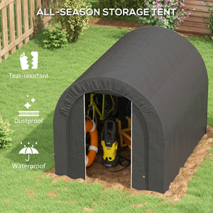 Sturdy and portable galvanized steel garden shed