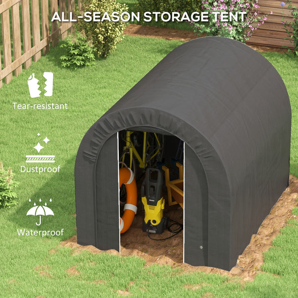 Sturdy and portable galvanized steel garden shed