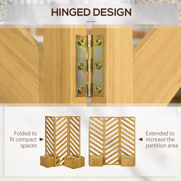 Garden screen with planters