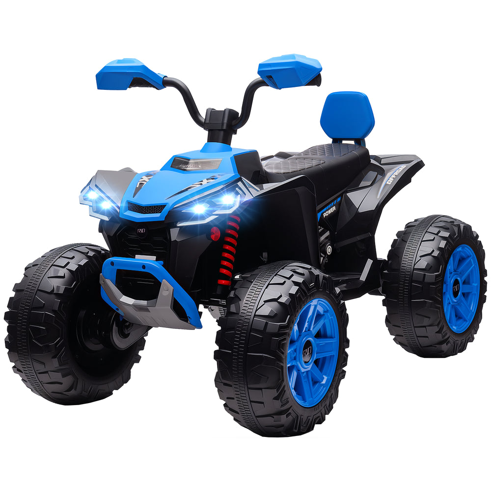 Quad électrique tout-terrain 2 places 24 V avec double moteur, bleu