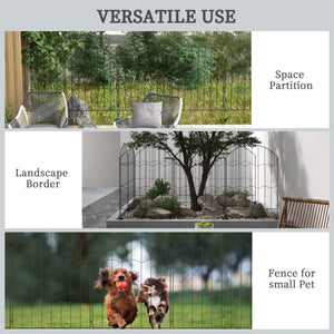 Lot de 4 panneaux de clôture décorative, noir