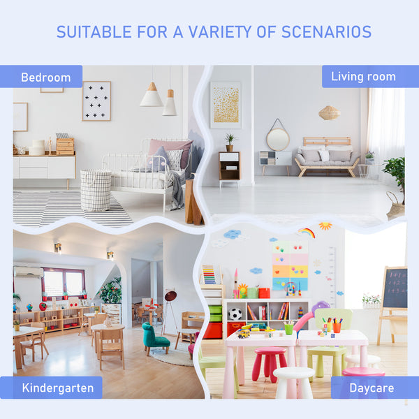 Set of 4 wooden children's chairs and benches with storage for toddlers
