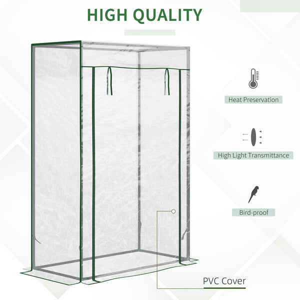 Garden greenhouse with steel frame