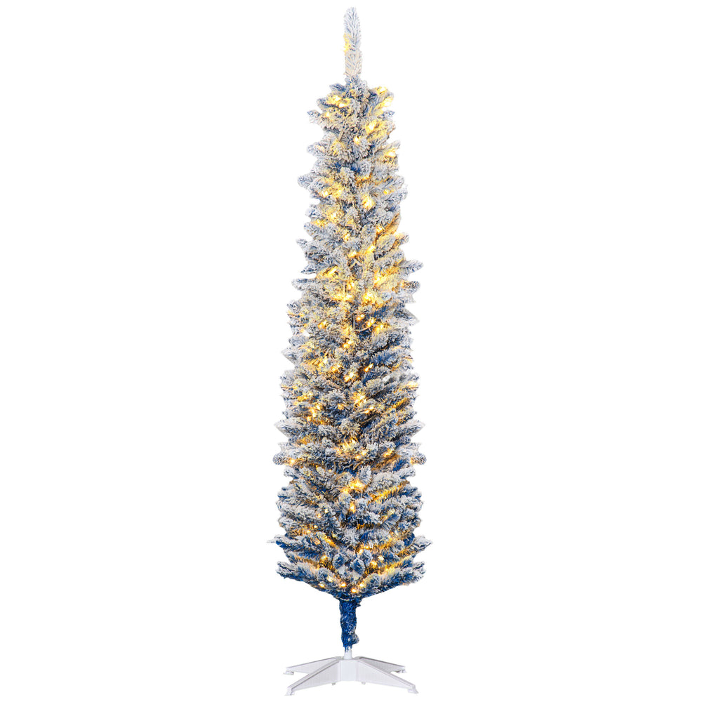 Sapins de Noël artificiels givré de 6 pieds pré-éclairés