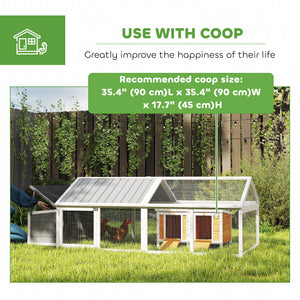 Coop with nesting box, wooden roof and side door for 4 to 8 chickens