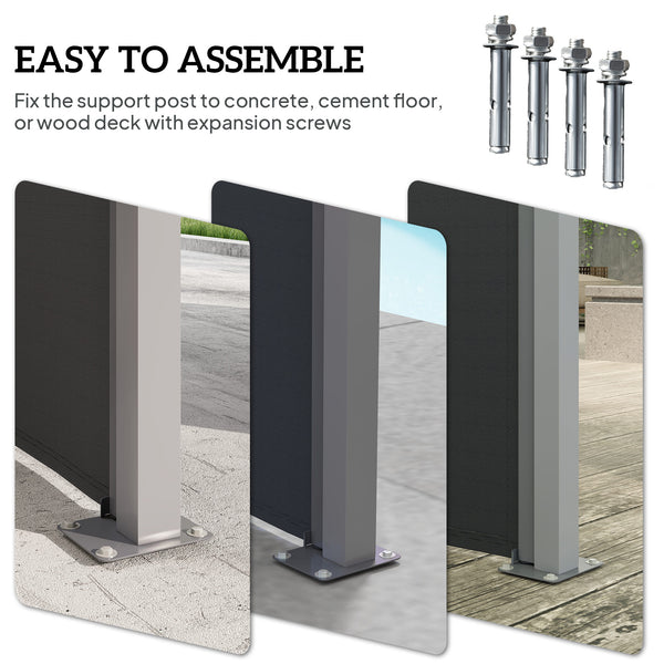 Store extérieur rétractable double face, gris anthracite