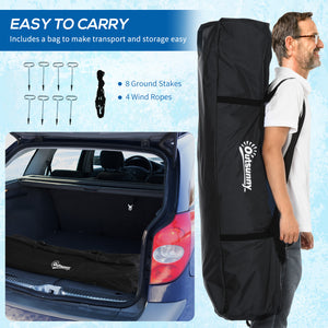 Portable ice fishing shelter for 2 to 4 people, with windproof windows and carrying bag, blue.