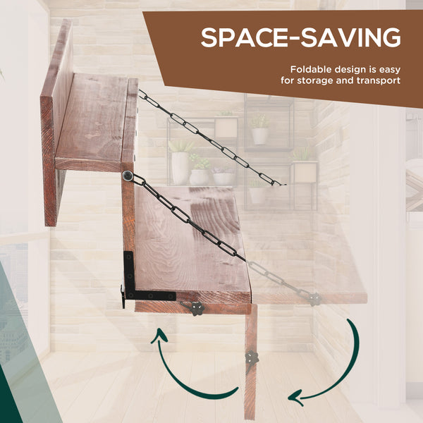 Table suspendue pour balcon