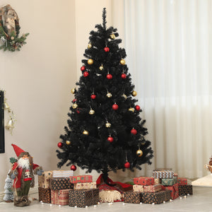Sapins de Noël artificiels noir de 5 pieds avec ouverture automatique