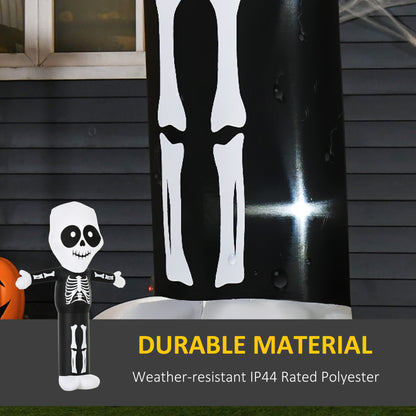 Décoration gonflable fantôme squelette Halloween 3 m, éclairage LED