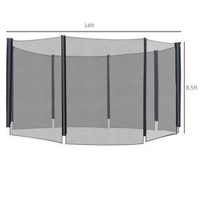 12ft Trampoline Safety Net, Black
