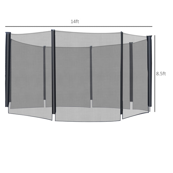 12ft Trampoline Safety Net, Black