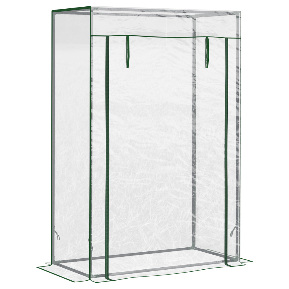 Garden greenhouse with steel frame