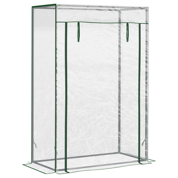 Garden greenhouse with steel frame