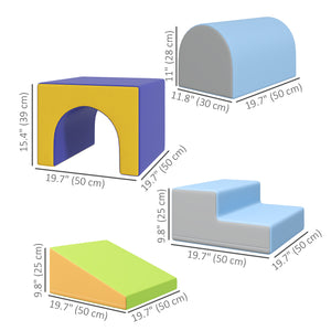 Ensemble de jeu en mousse 4 pièces pour tout-petits et enfants, couleur foncée
