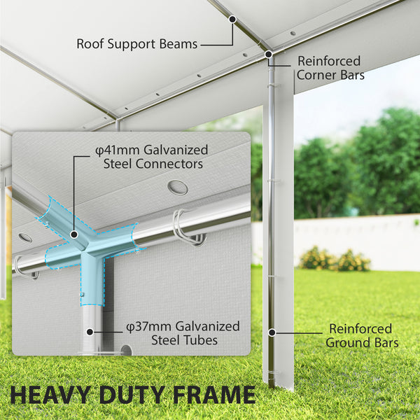 20' x 40' Party Tent, Outdoor Canopy Tent with 12 Removable Window Sidewalls for Parties, Wedding, Events, BBQ