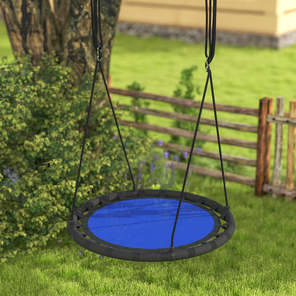 Balançoire pour enfants avec cordes de suspension réglables, bleu marine