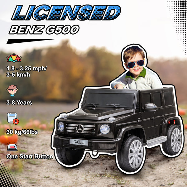 Mercedes Benz G500 12 V avec télécommande, noire
