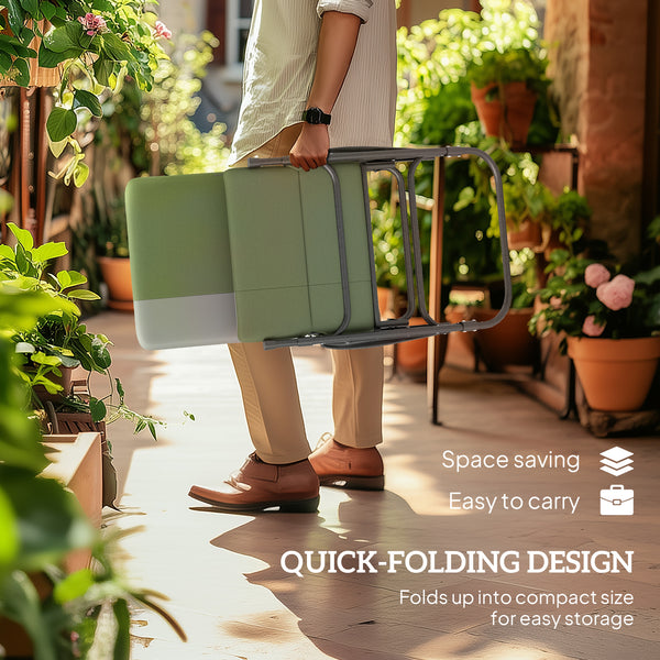 Ensemble de 2 fauteuils à bascules pliants, vert