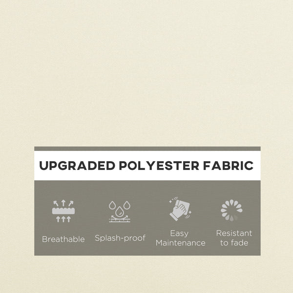 Lot de 4 Coussins pour chaise de patio, intérieur et extérieur, blanc crème