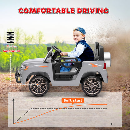 Licensed 12V Toyota Land Cruiser Car with Remote Control, Grey