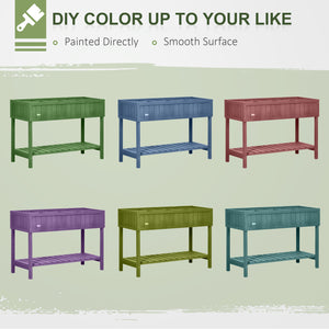 Jardinière surélevée en bois avec 8 compartiments, gris foncé