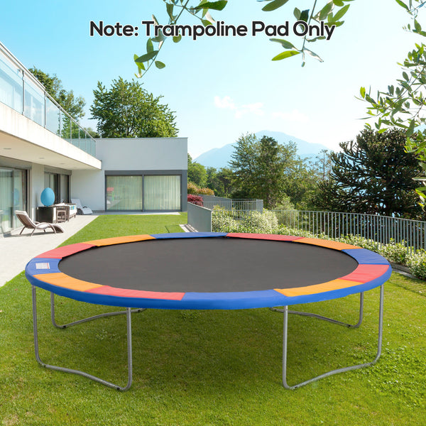 12ft Trampoline Spring Cover, Plastic Trampoline Replacement Pad Gym Bounce Jump Cover EPE Foam Safety Guard Padding Outdoor, Colorful