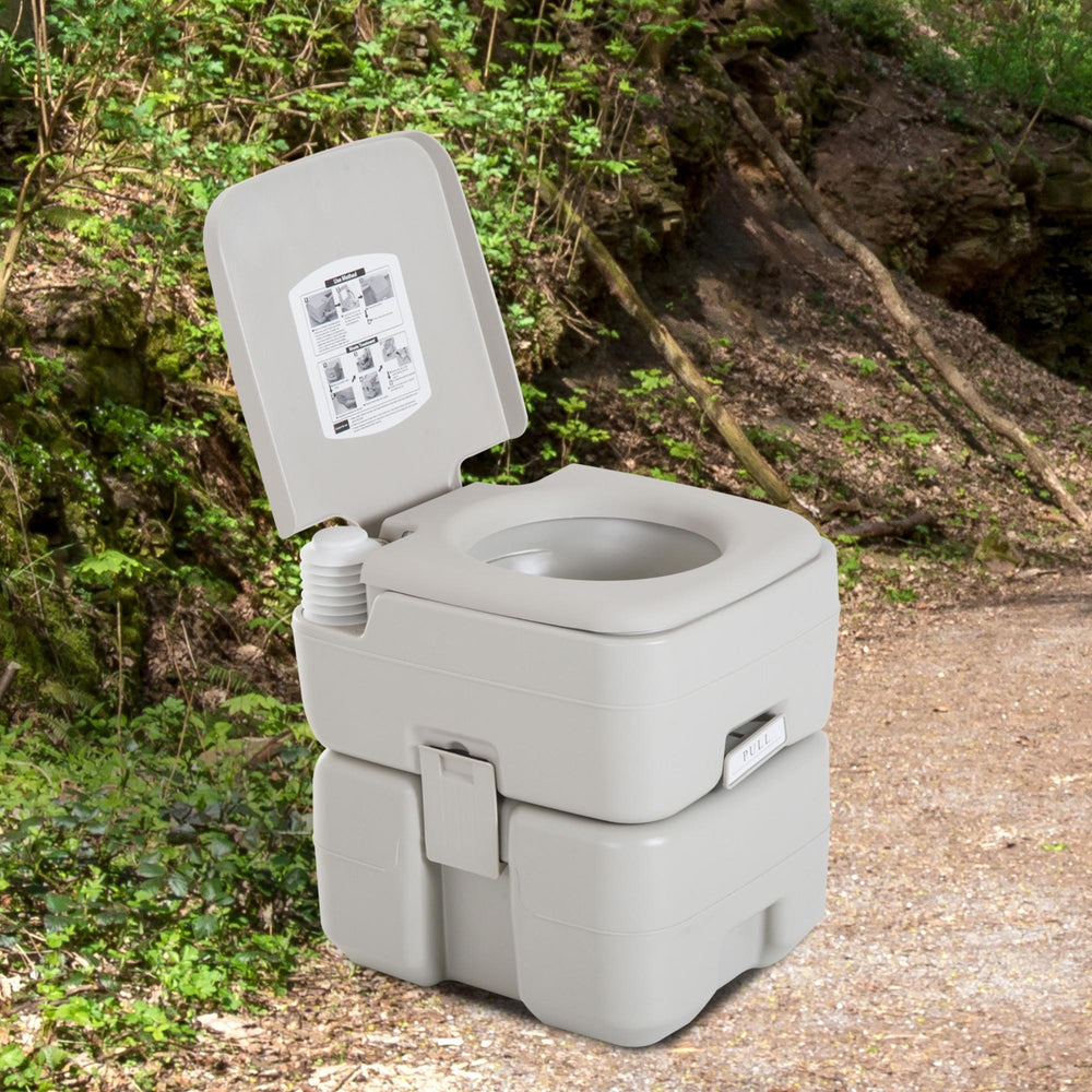Toilettes de voyage portables, réservoir détachable avec chasse d'eau, 20 litres