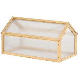 Serre de jardin surélevée portable en bois avec couvercle ouvrant