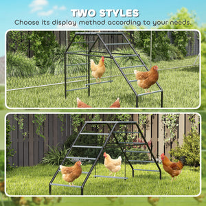 Chicken Coop Perches with Swing, Chicken Run Accessories Toy for Healthy & Happy, for Backyard Farm