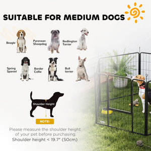 Robust playpen with door and 6 panels