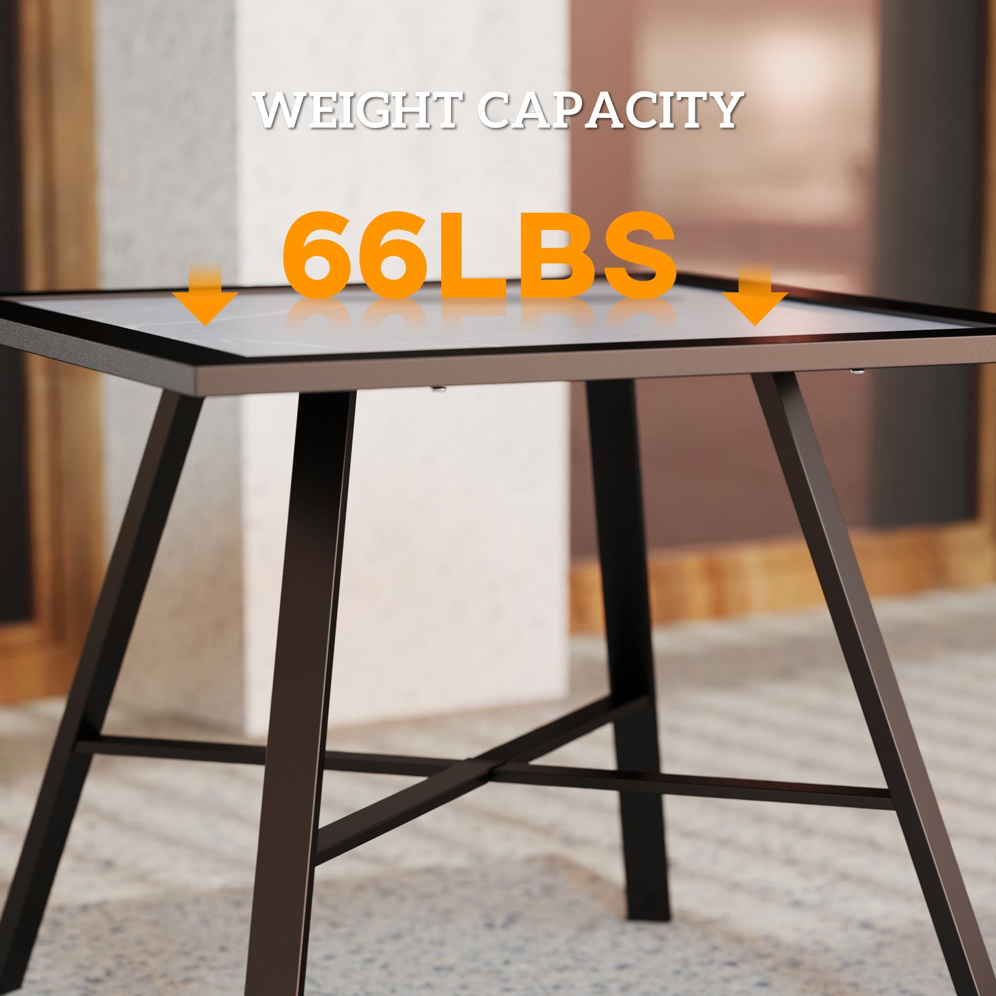 Small Patio Side Table with SPC Top for Garden, Patio, Lawn, Grey