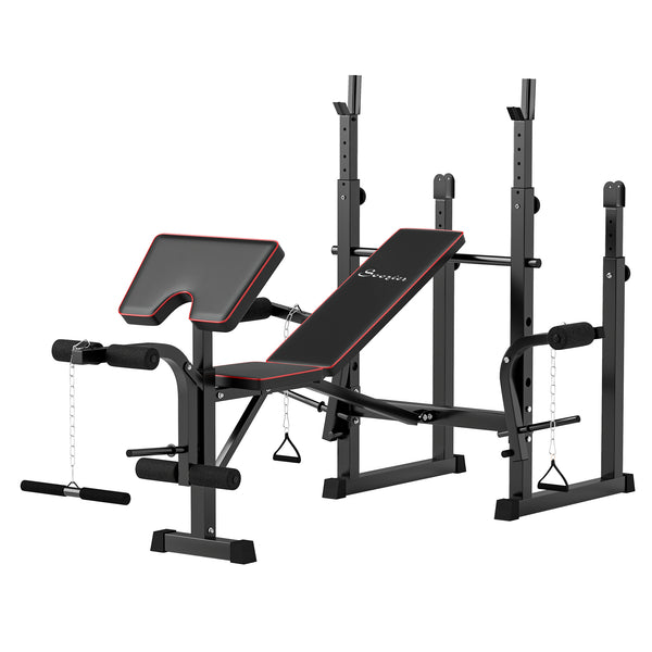 Banc de musculation avec support pour l'entraînement à domicile