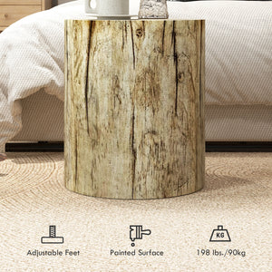 Table d'appoint en forme de souche d'arbre