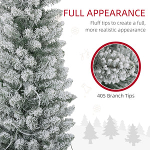 Sapin de Noël artificiel vert de 7 pieds pré-éclairé avec lumière LED blanc chaud