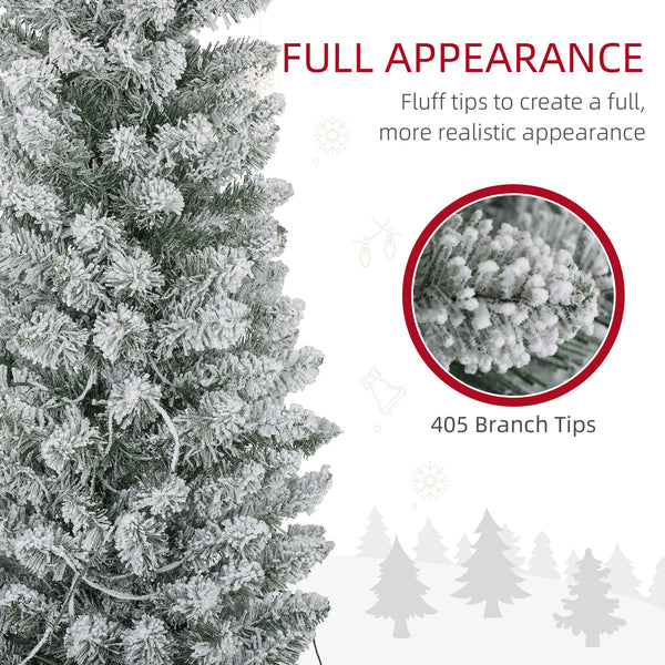 Sapin de Noël artificiel vert de 7 pieds pré-éclairé avec lumière LED blanc chaud