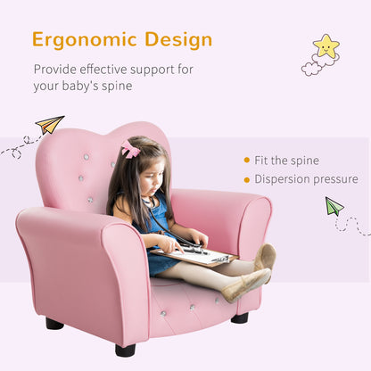 Fauteuil rembourré capitonné inclinable, Rose