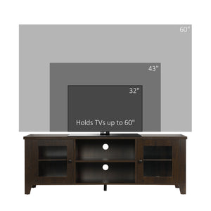 Meuble TV cheminée pour téléviseurs jusqu'à 60 pouces, café
