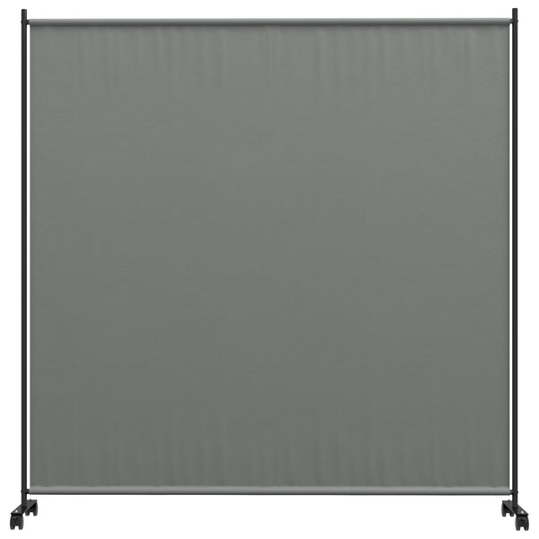 Paravent avec roulettes, gris