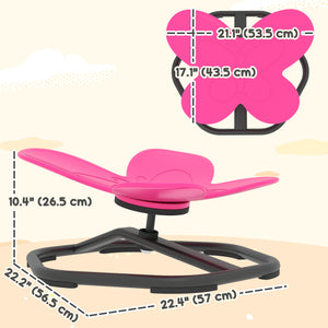 Pink Butterfly Children's Swivel Chair