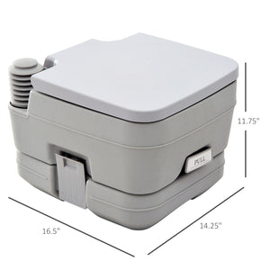 Toilettes de voyage portables avec réservoir à chasse d'eau, 10 litres
