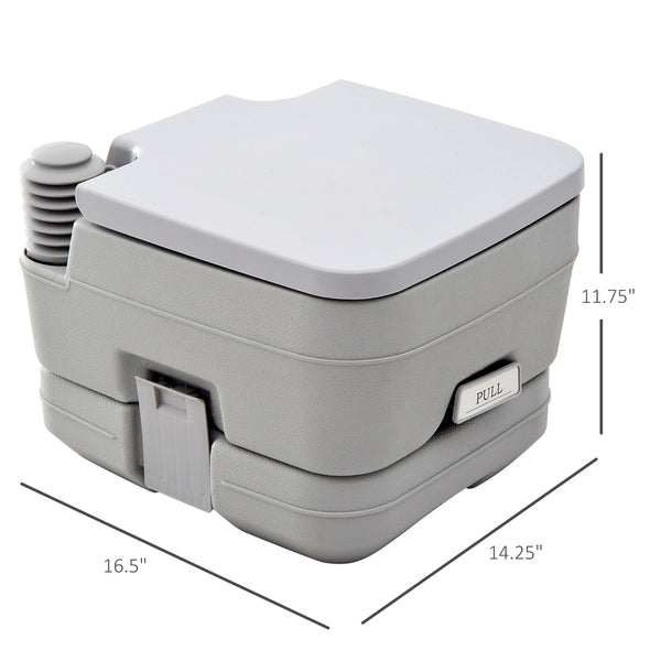 Toilettes de voyage portables avec réservoir à chasse d'eau, 10 litres